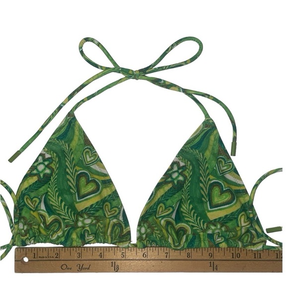 BLACKBOUGH MARTINI TRIANGLE TOP. GREEN/ZOOTED. Size MEDIUM. - Picture 3 of 4